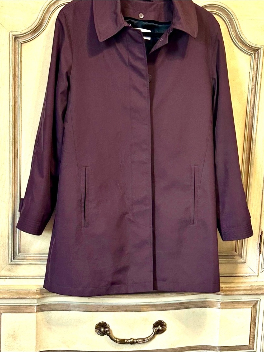 Calvin Klein Women's Plum Trench Coat